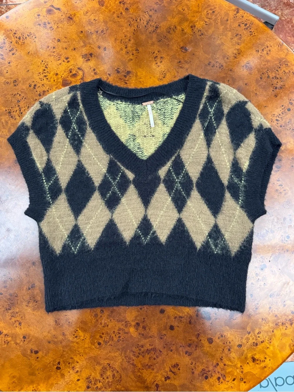 Free People Argyle Sweater Vest